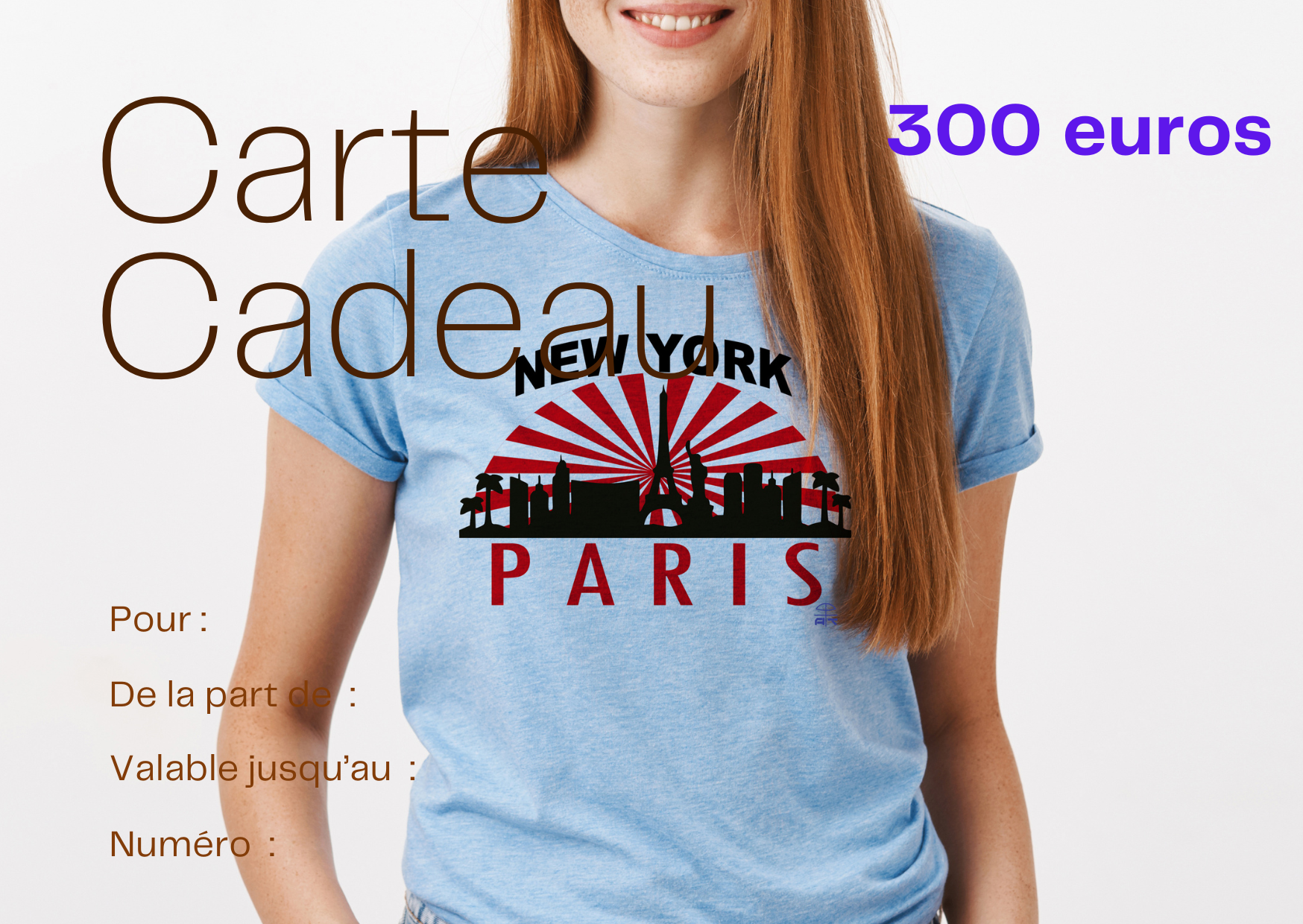 Carte Cadeau 💝 de 50€ à 300 €
