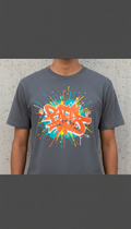 T-shirt Orange Graff coton épais
